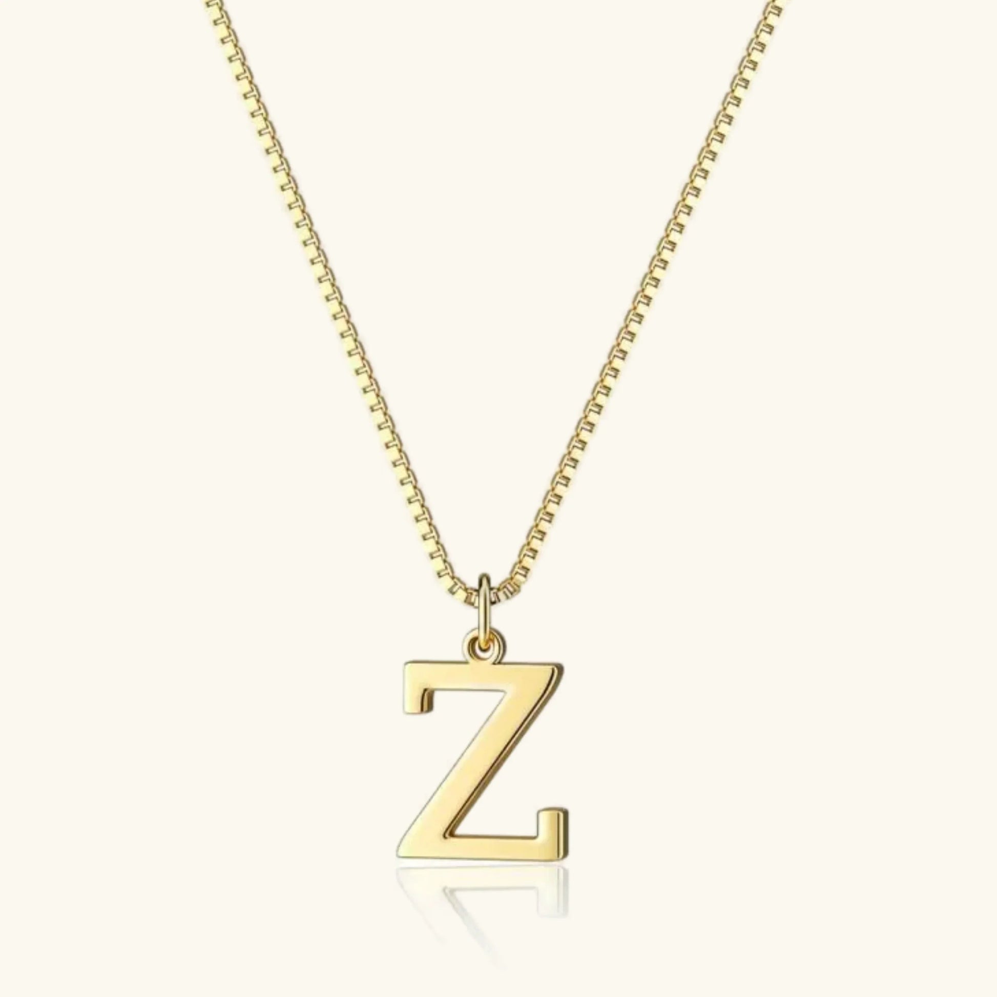 Gold Letter Initial Necklace