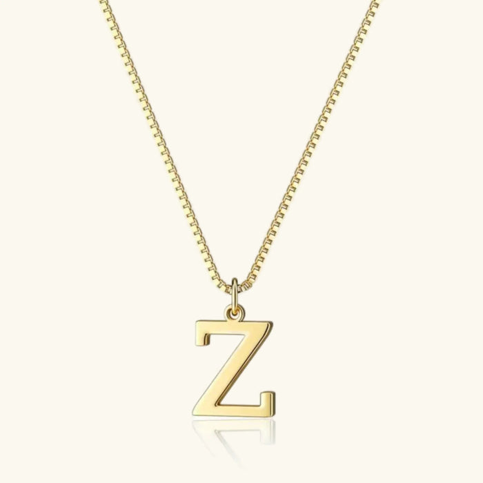 Gold Letter Initial Necklace
