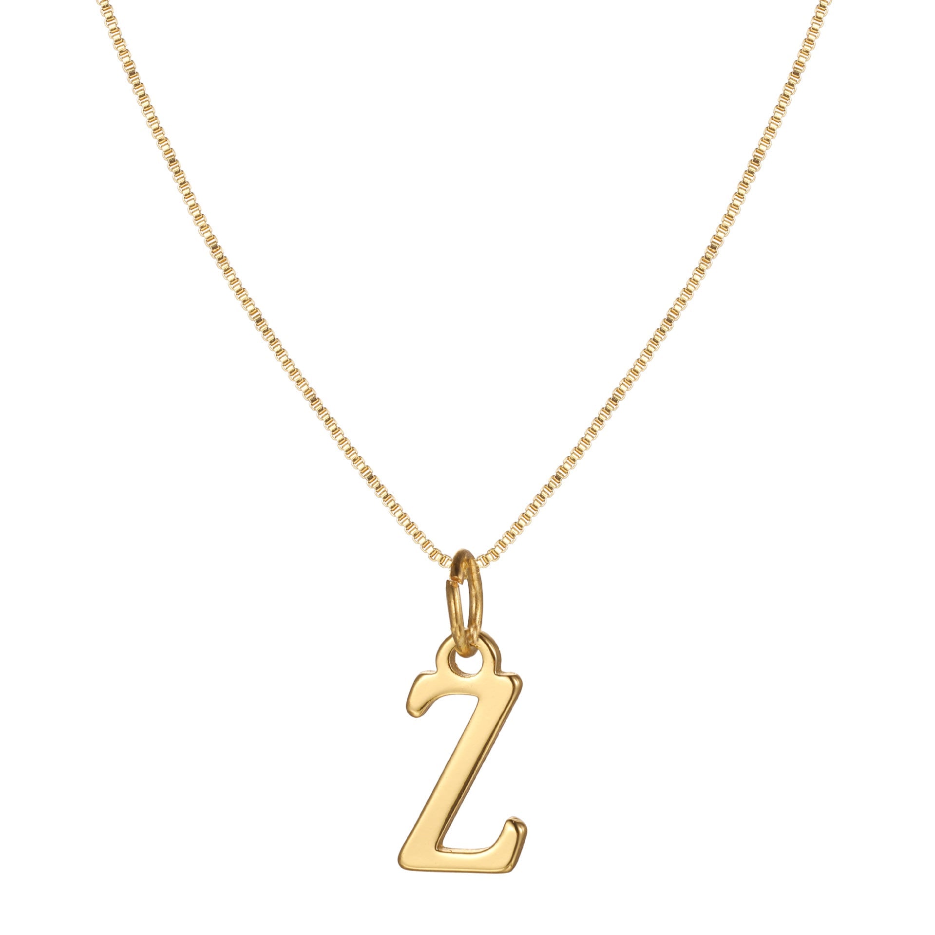 Charlene 14k Minimal Serif Initial Necklace
