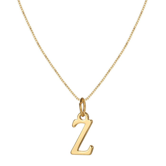 Charlene 14k Minimal Serif Initial Necklace