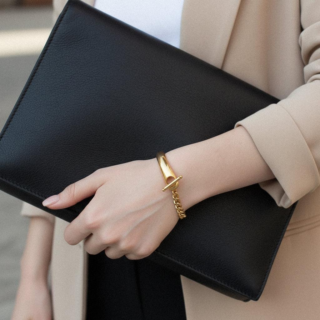 Chained Gold Bangle