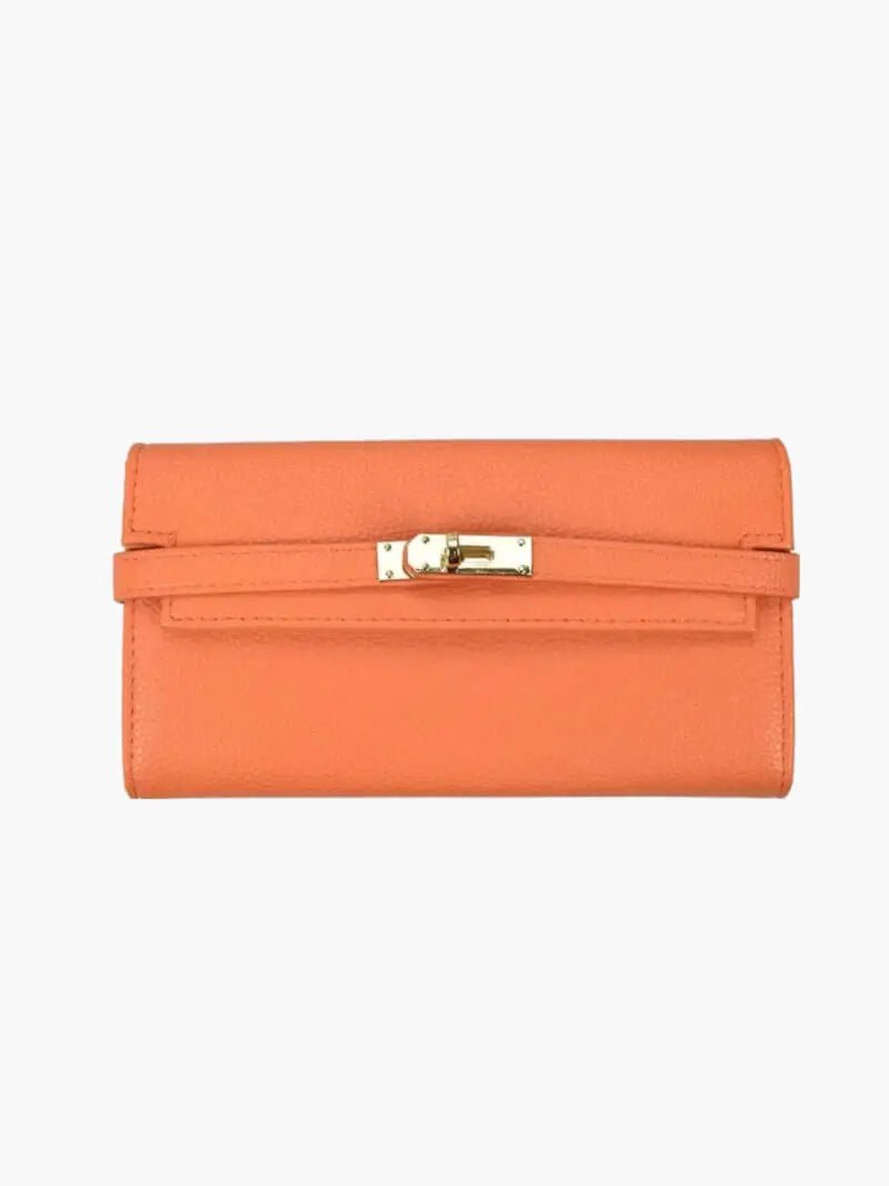 Arielle | Leather Wallet-Wallet-Urban Devyne-Orange-Urban Devyne