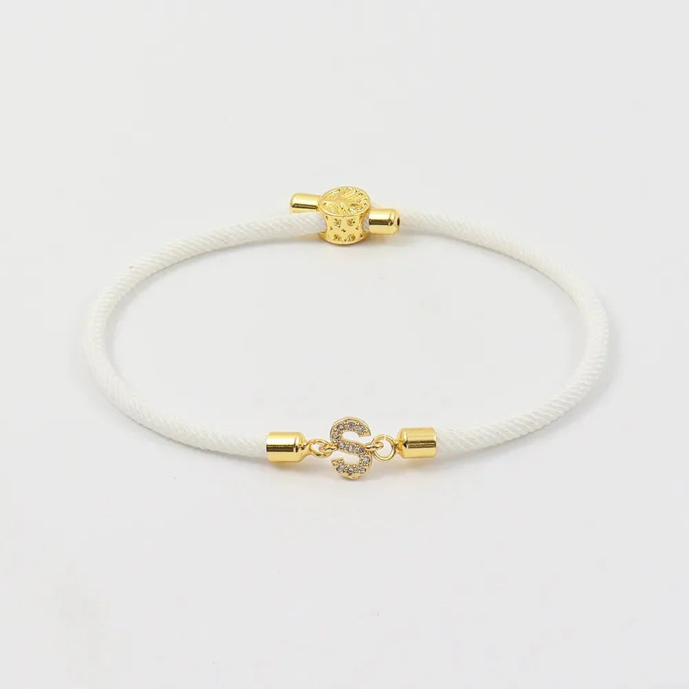Lucy Adjustable Letter Initial Bracelets