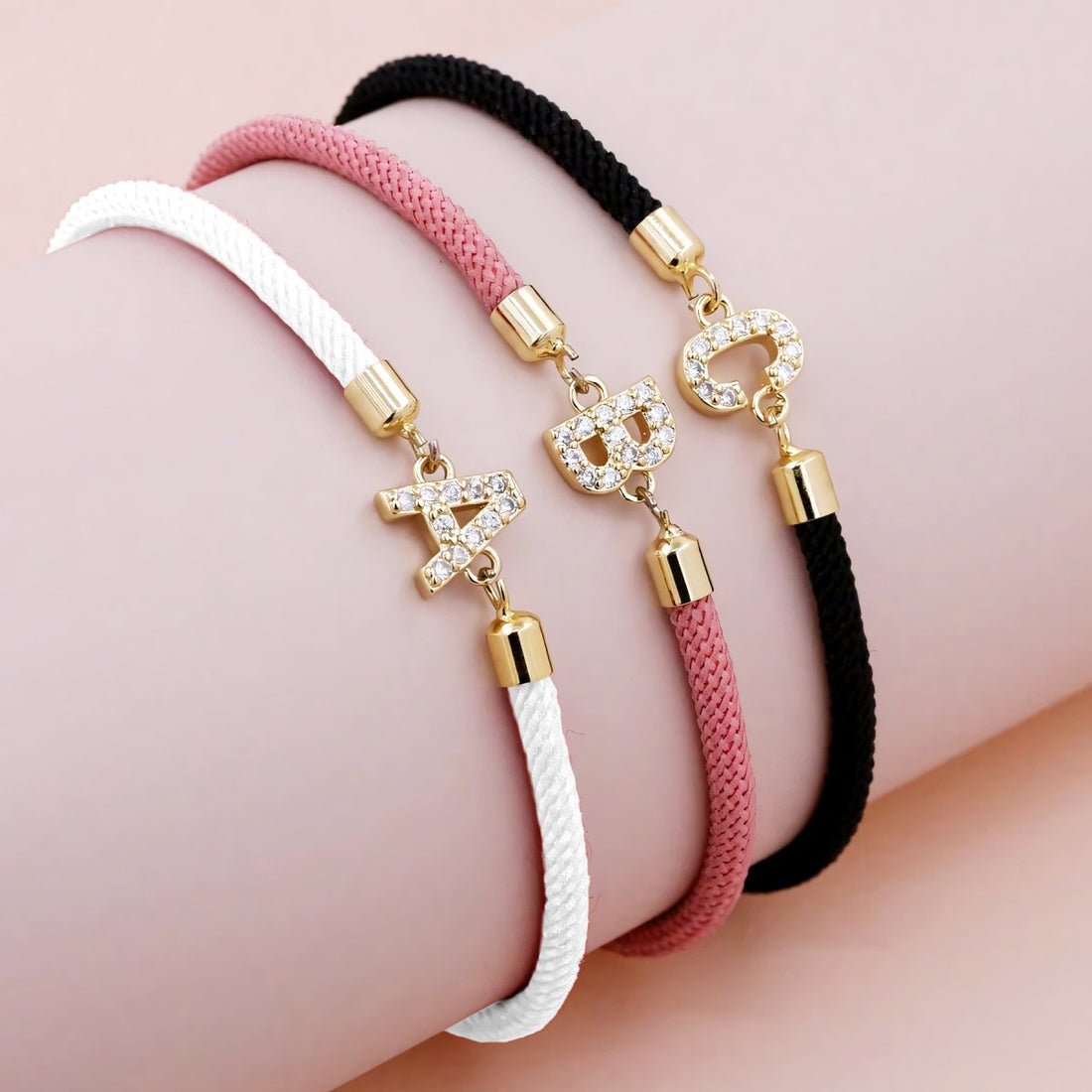 Lucy Adjustable Letter Initial Bracelets