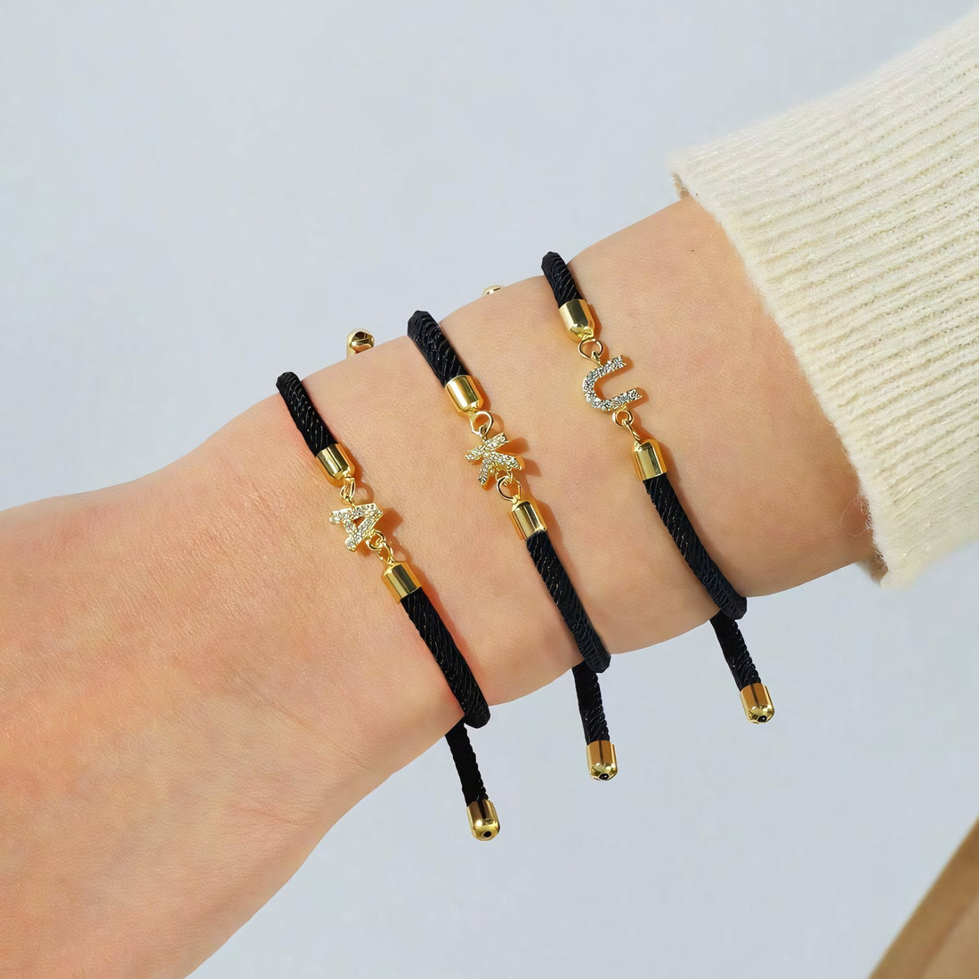 Lucy Adjustable Letter Initial Bracelets