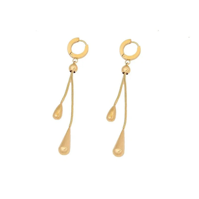 Harriet Adjustable Pull Droplet Necklace and Earrings