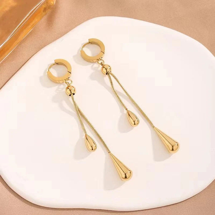 Harriet Adjustable Pull Droplet Necklace and Earrings