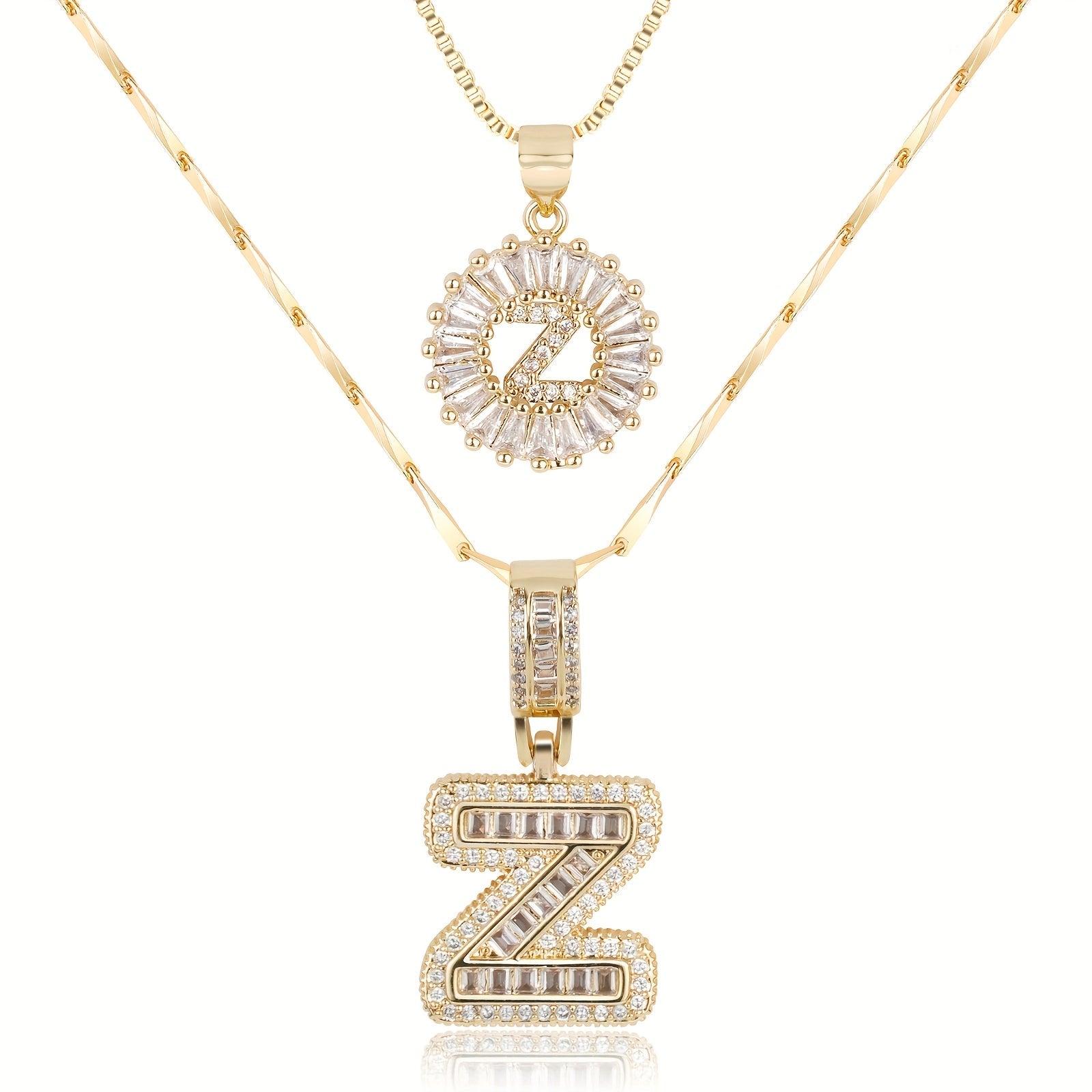 Olivia 14k Diamond Letter Initial Necklaces