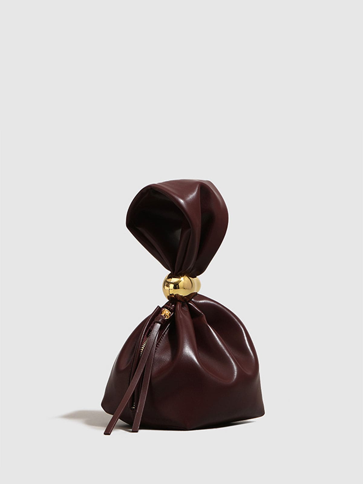 Alexa | Vegan Leather Knot Clutch-Clutches-Urban Devyne-Brown-Urban Devyne