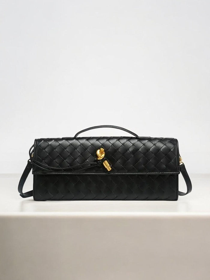 Cleo | Woven Leather Shoulder Bag with Detachable Strap-Crossbody-Urban Devyne-Urban Devyne