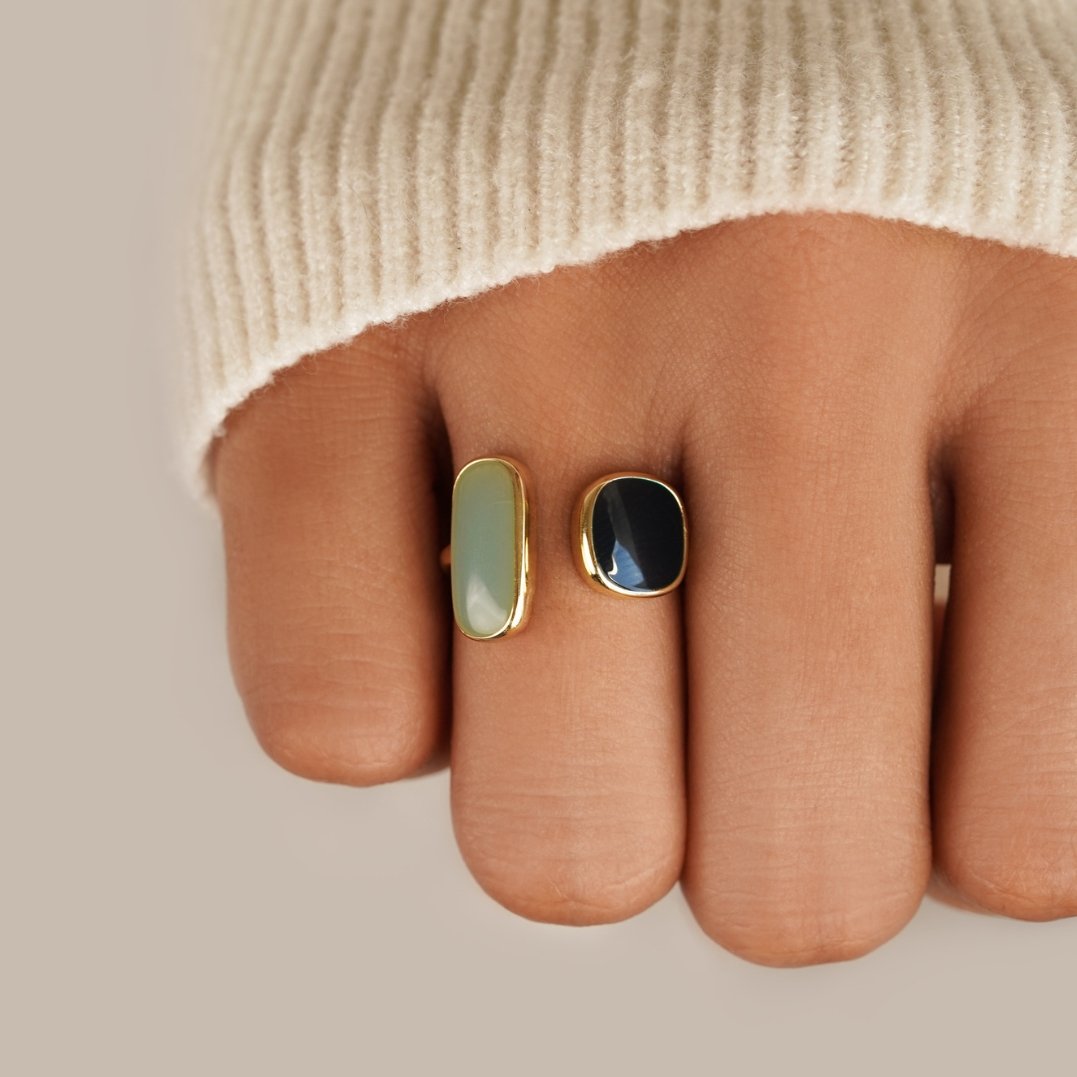 Clarissa | Aquamarine Stone Wrap Ring-Ring-Urban Devyne-Urban Devyne