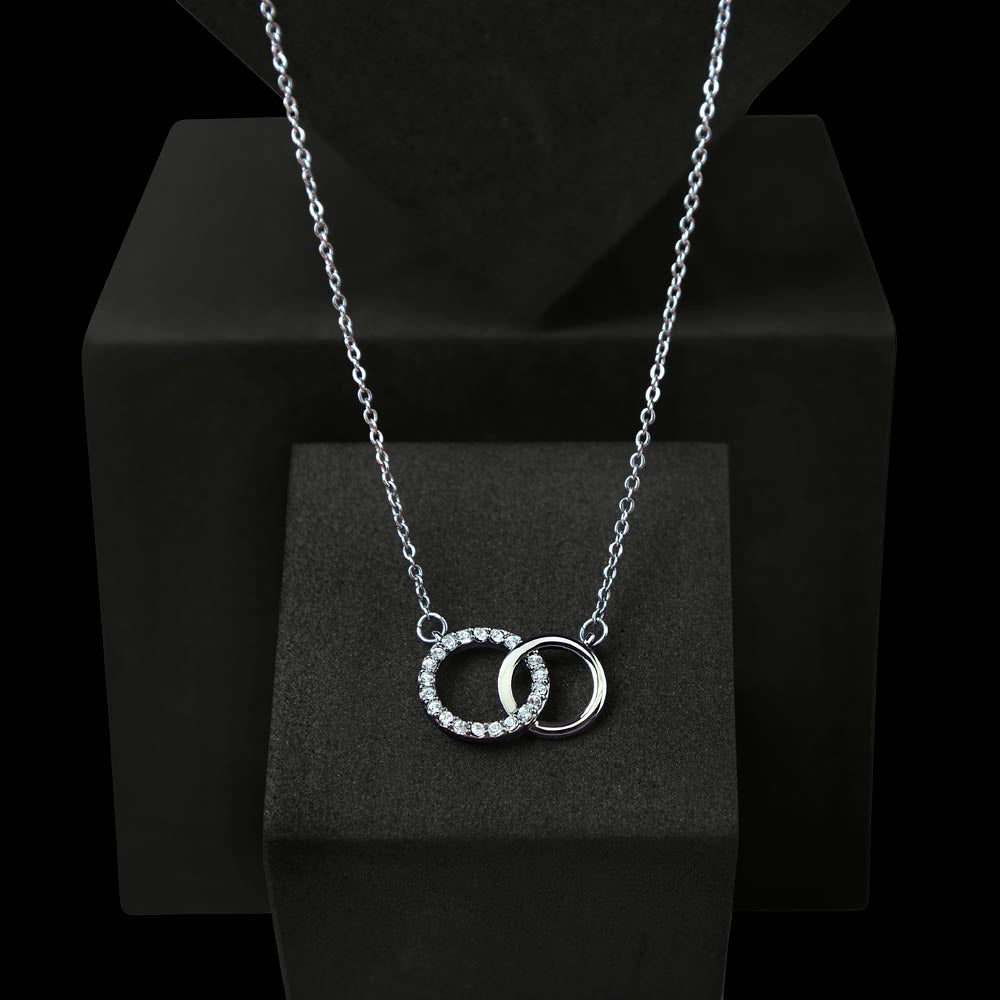 My Daughter - Love Mom - Braver, Stronger - Interlocked Necklace