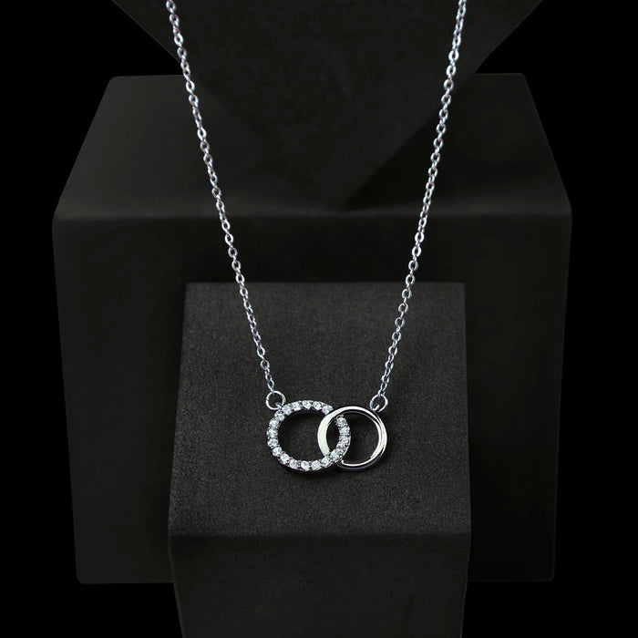 My Daughter - Love Mom - Braver, Stronger - Interlocked Necklace