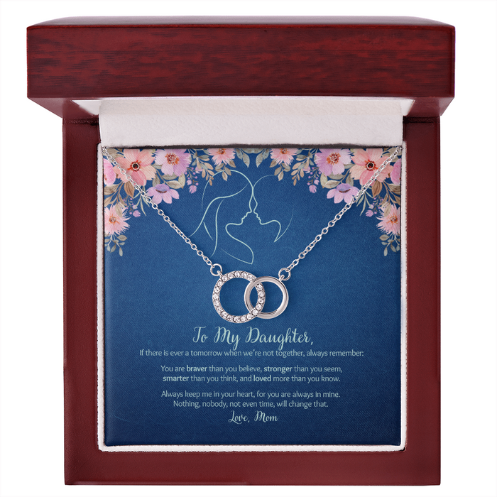 My Daughter - Love Mom - Braver, Stronger - Interlocked Necklace