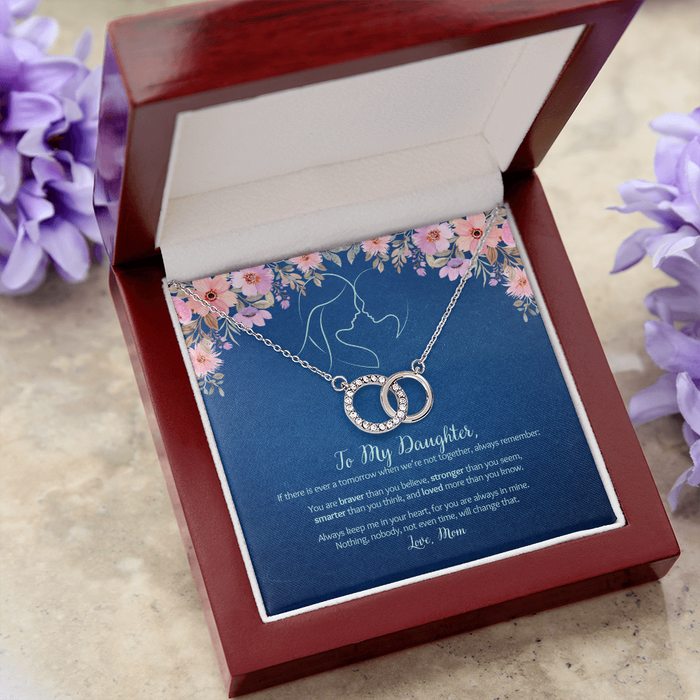 My Daughter - Love Mom - Braver, Stronger - Interlocked Necklace