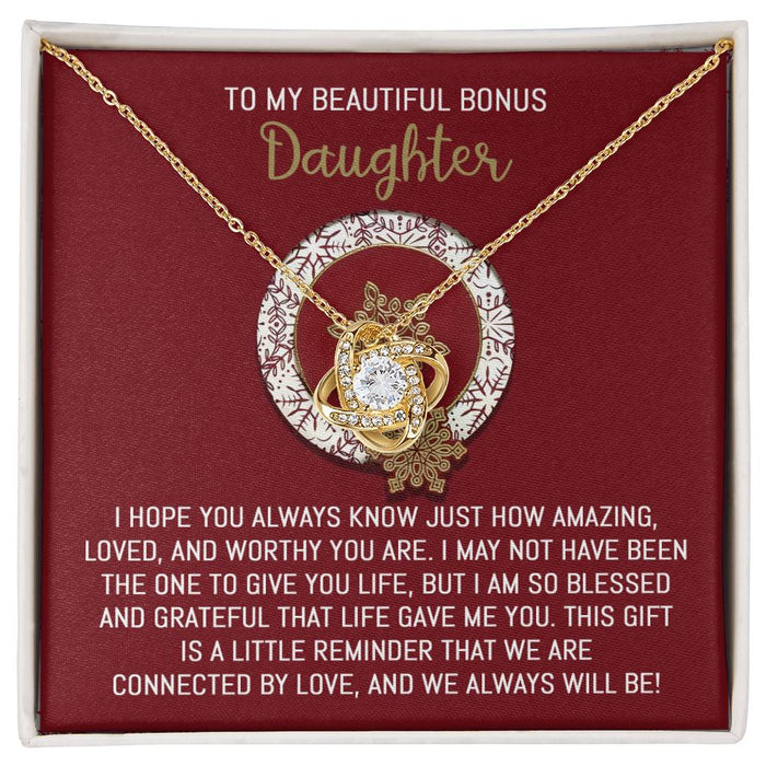 Bonus Daughter - Always Will Be - Love Knot Necklace
