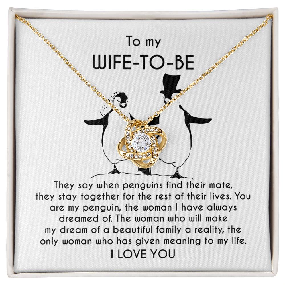 Wife-to-be - My Penguin - Love Knot Necklace