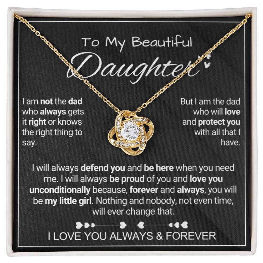 To My Daughter - Little Girl - Love Knot