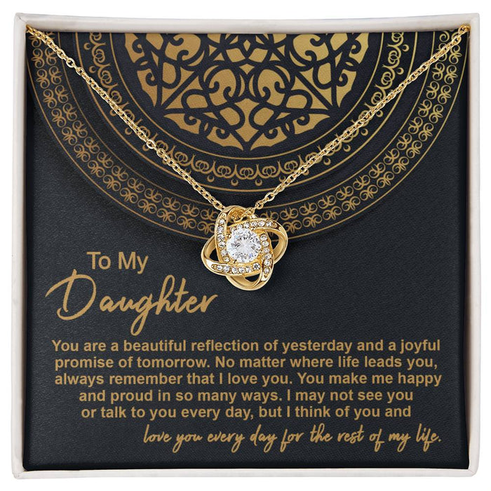 Daughter - Beautiful Reflection - Love Knot Necklace