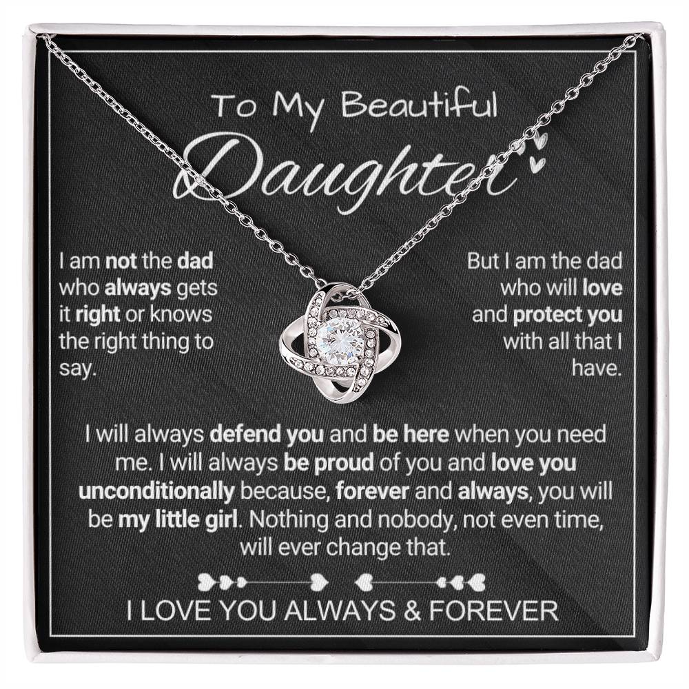 To My Daughter - Little Girl - Love Knot