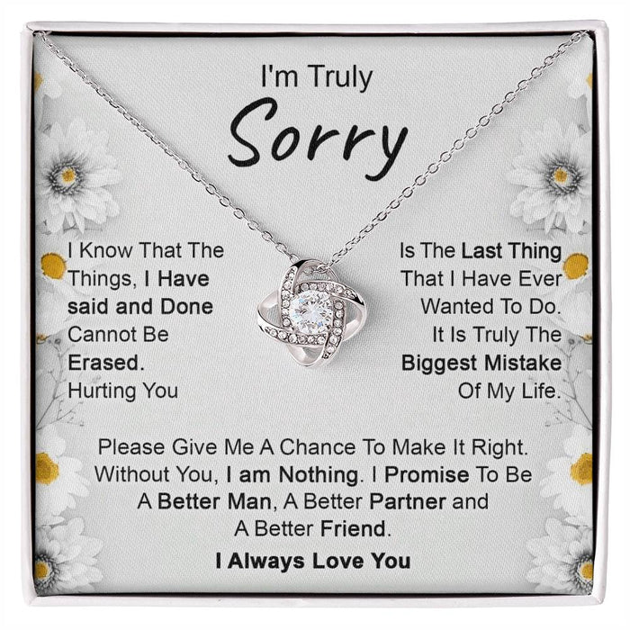 I’m Truly Sorry - Love Knot Necklace