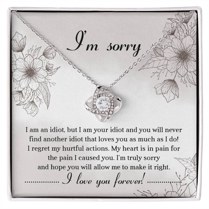 Sorry - For The Pain - Love Knot Necklace