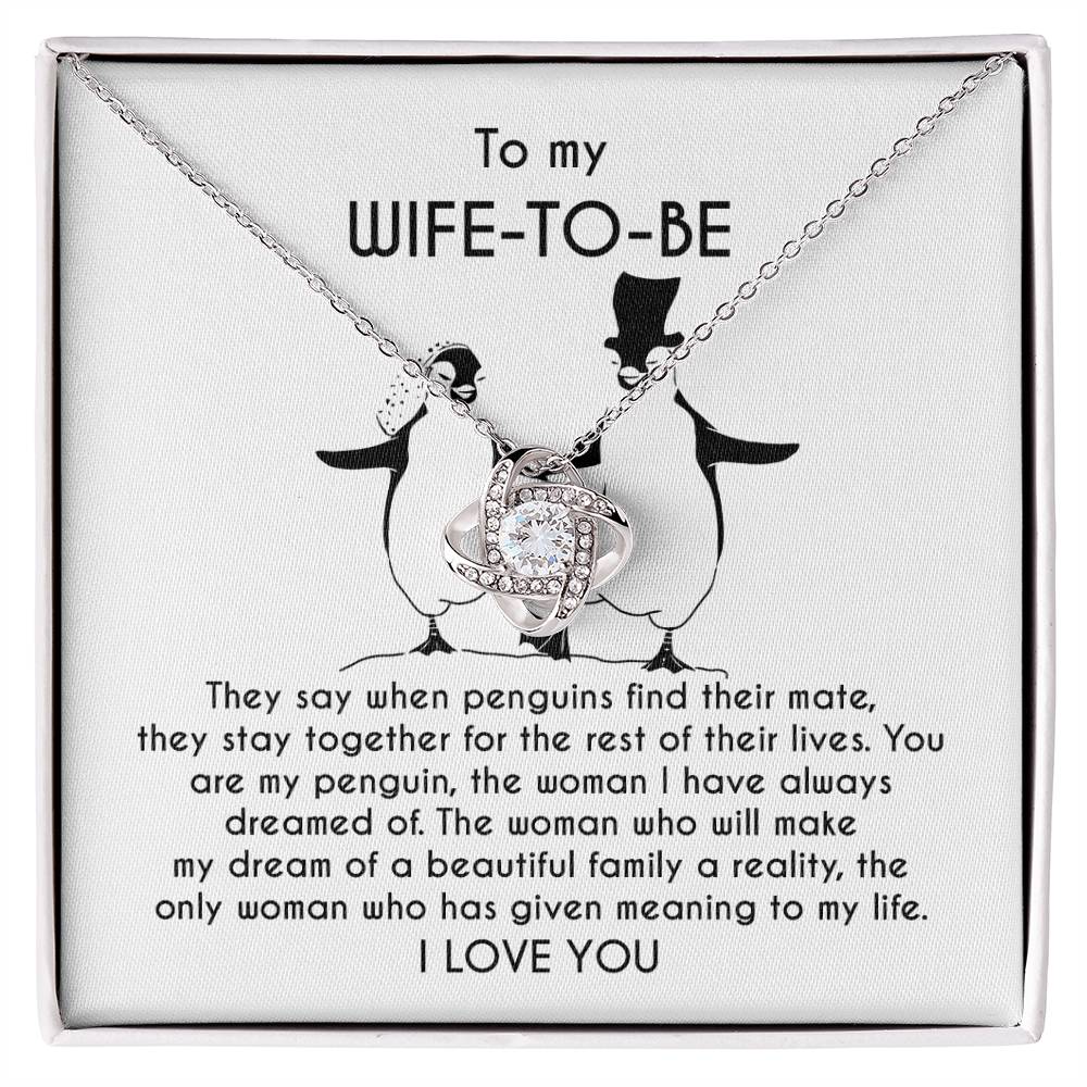 Wife-to-be - My Penguin - Love Knot Necklace