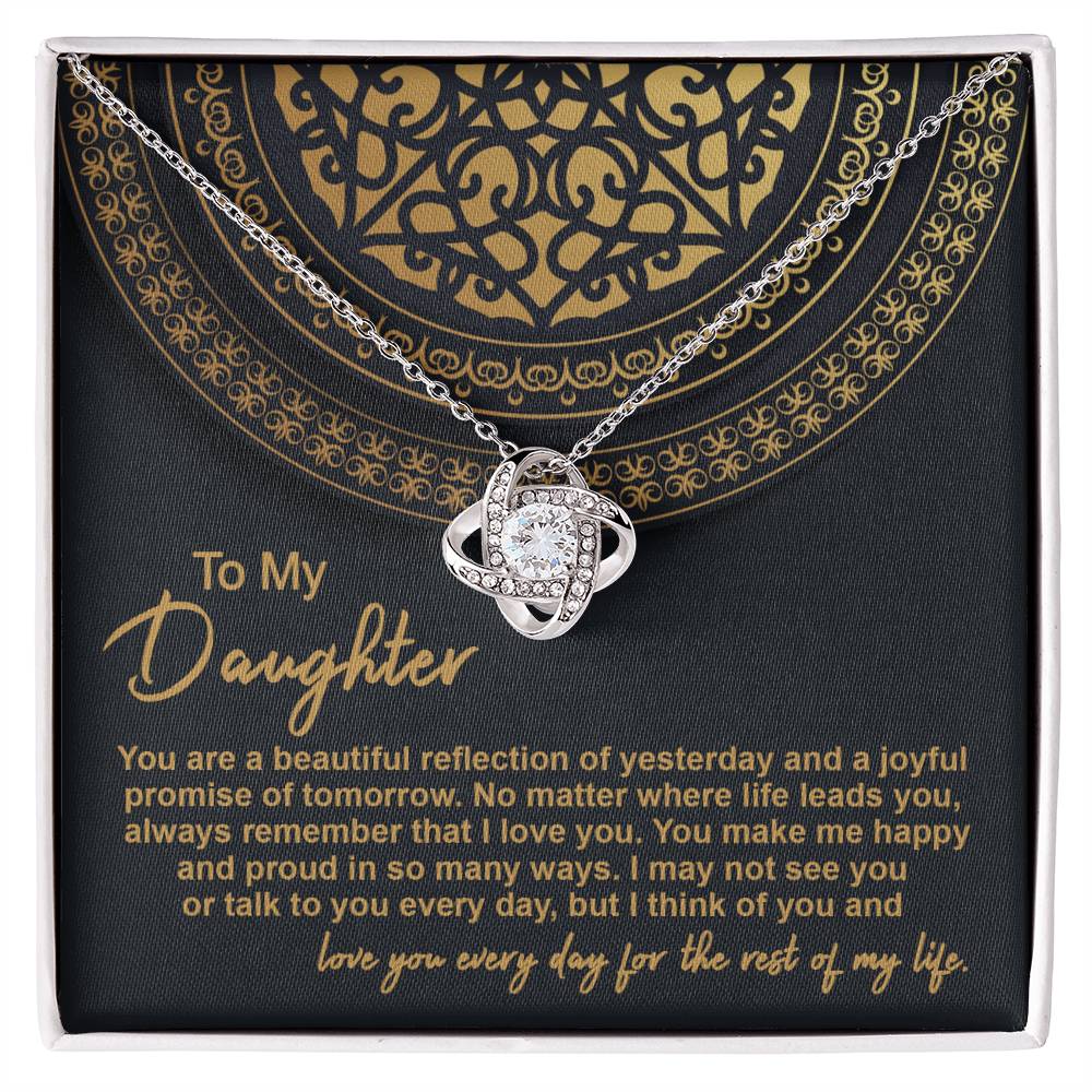 Daughter - Beautiful Reflection - Love Knot Necklace