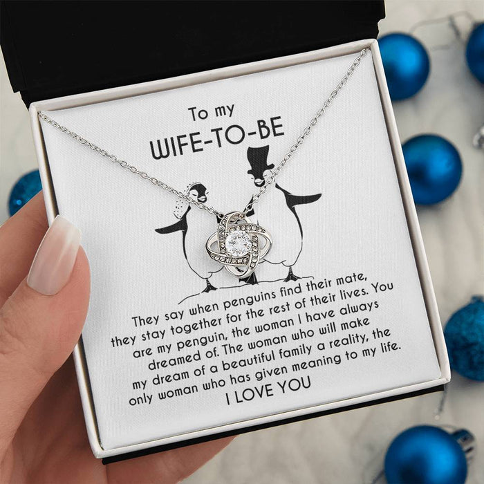 Wife-to-be - My Penguin - Love Knot Necklace