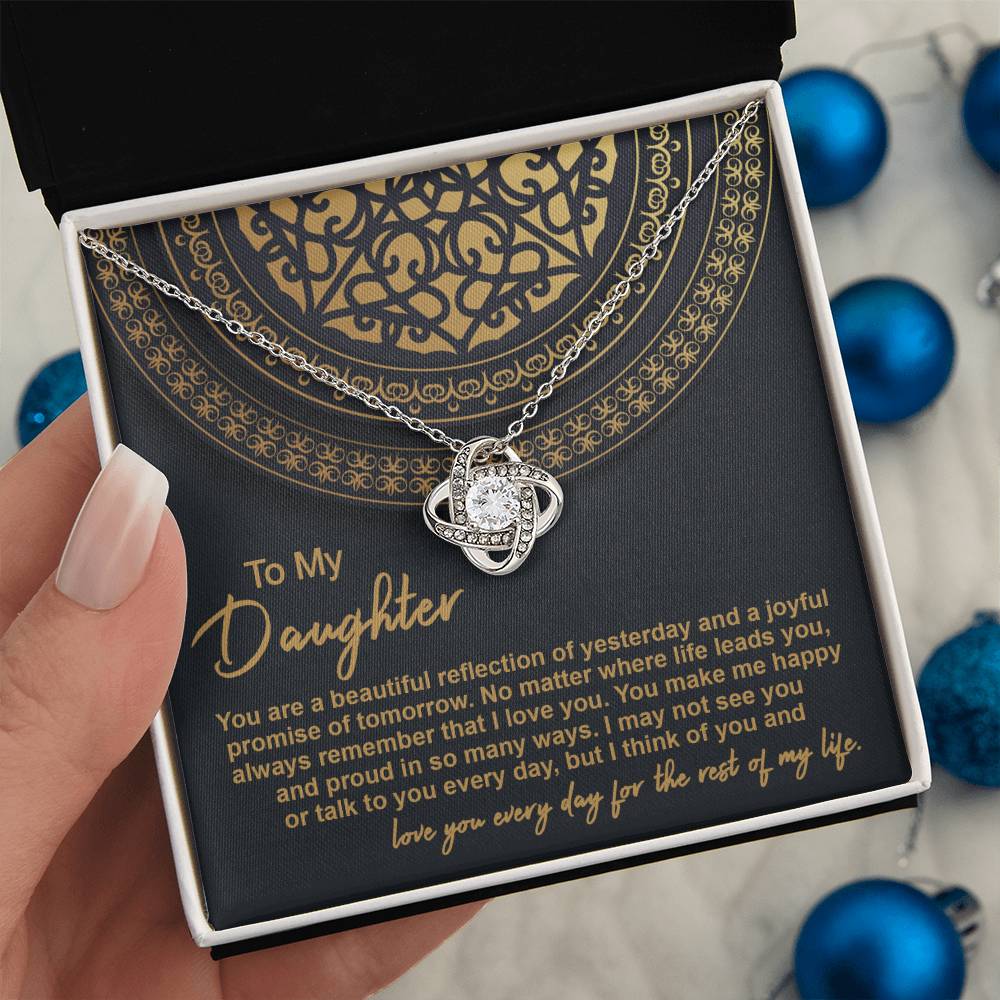 Daughter - Beautiful Reflection - Love Knot Necklace
