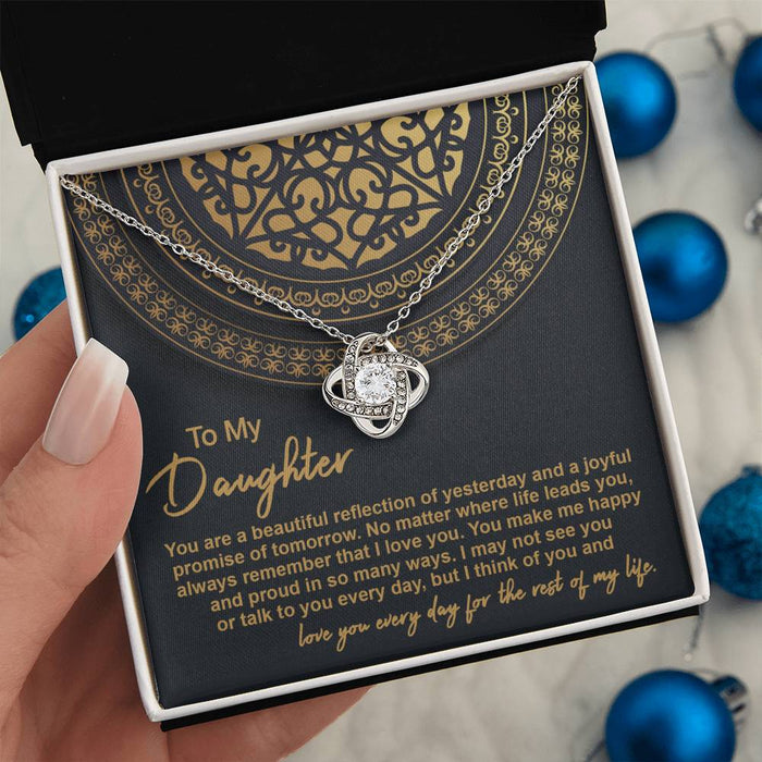 Daughter - Beautiful Reflection - Love Knot Necklace