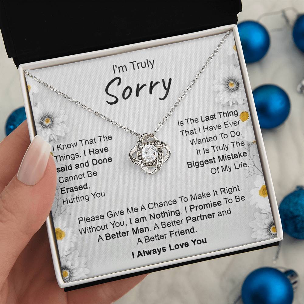 I’m Truly Sorry - Love Knot Necklace