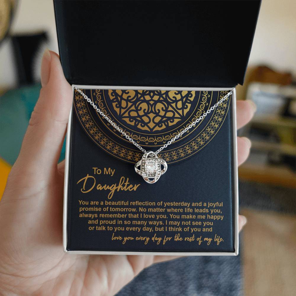 Daughter - Beautiful Reflection - Love Knot Necklace