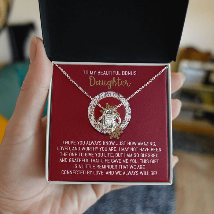 Bonus Daughter - Always Will Be - Love Knot Necklace