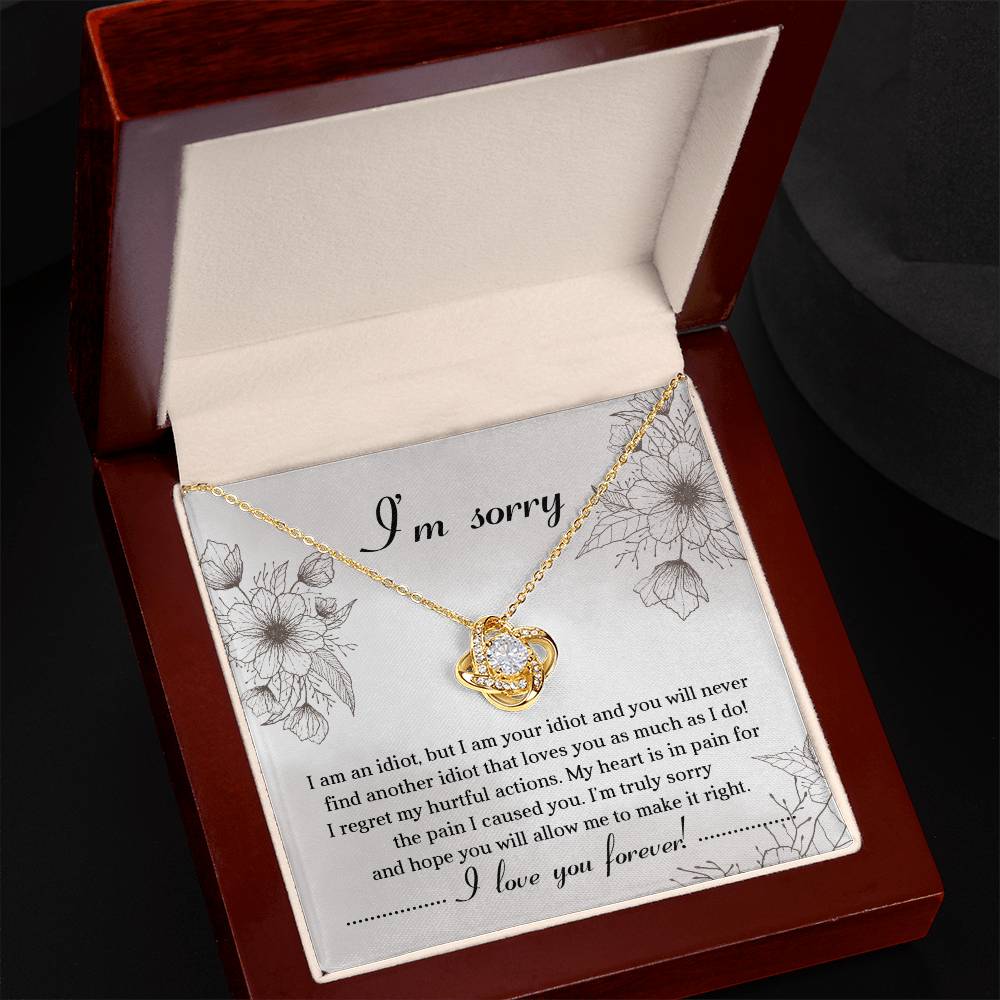 Sorry - For The Pain - Love Knot Necklace