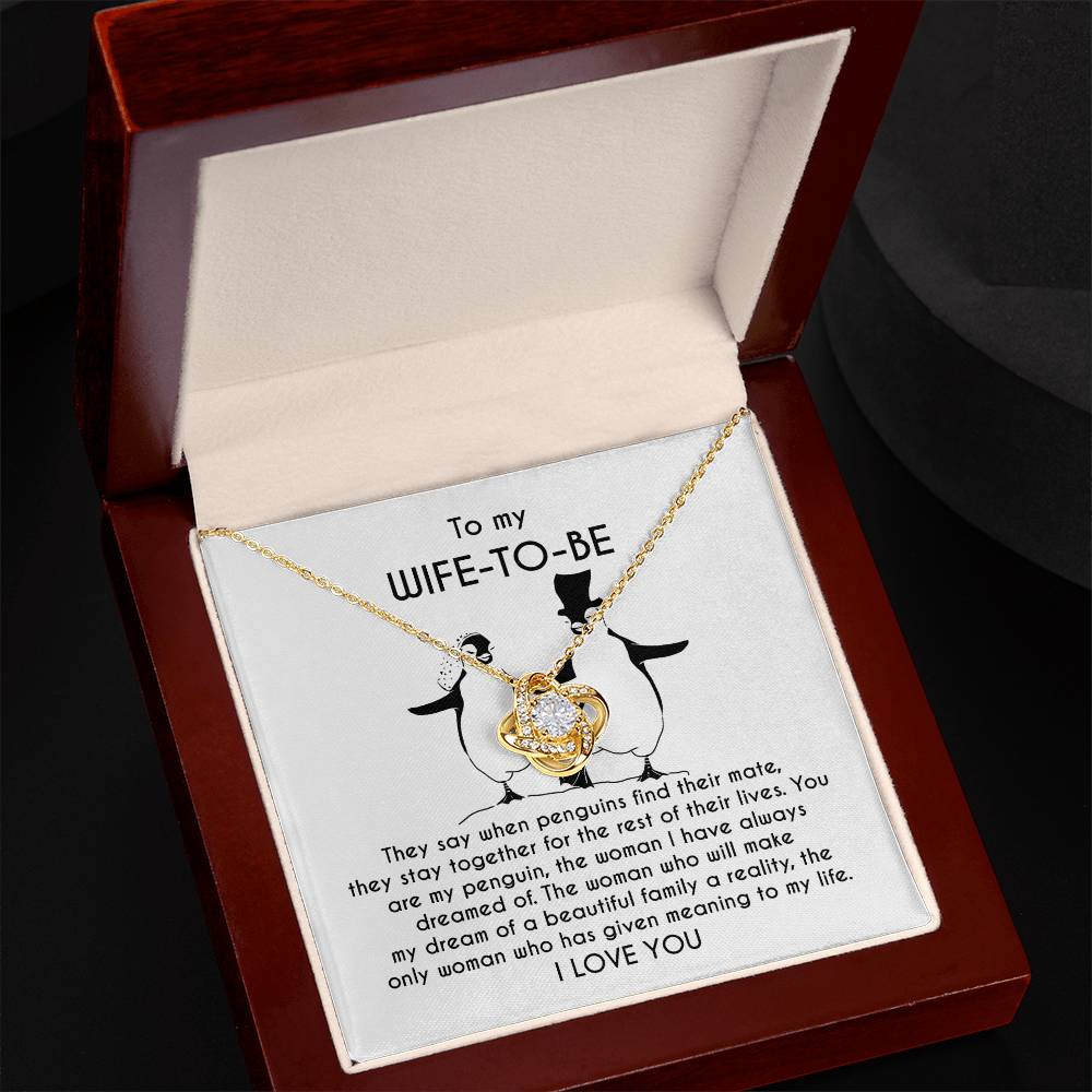 Wife-to-be - My Penguin - Love Knot Necklace
