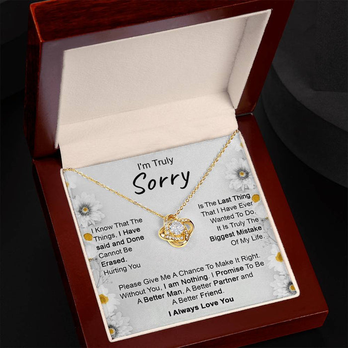 I’m Truly Sorry - Love Knot Necklace