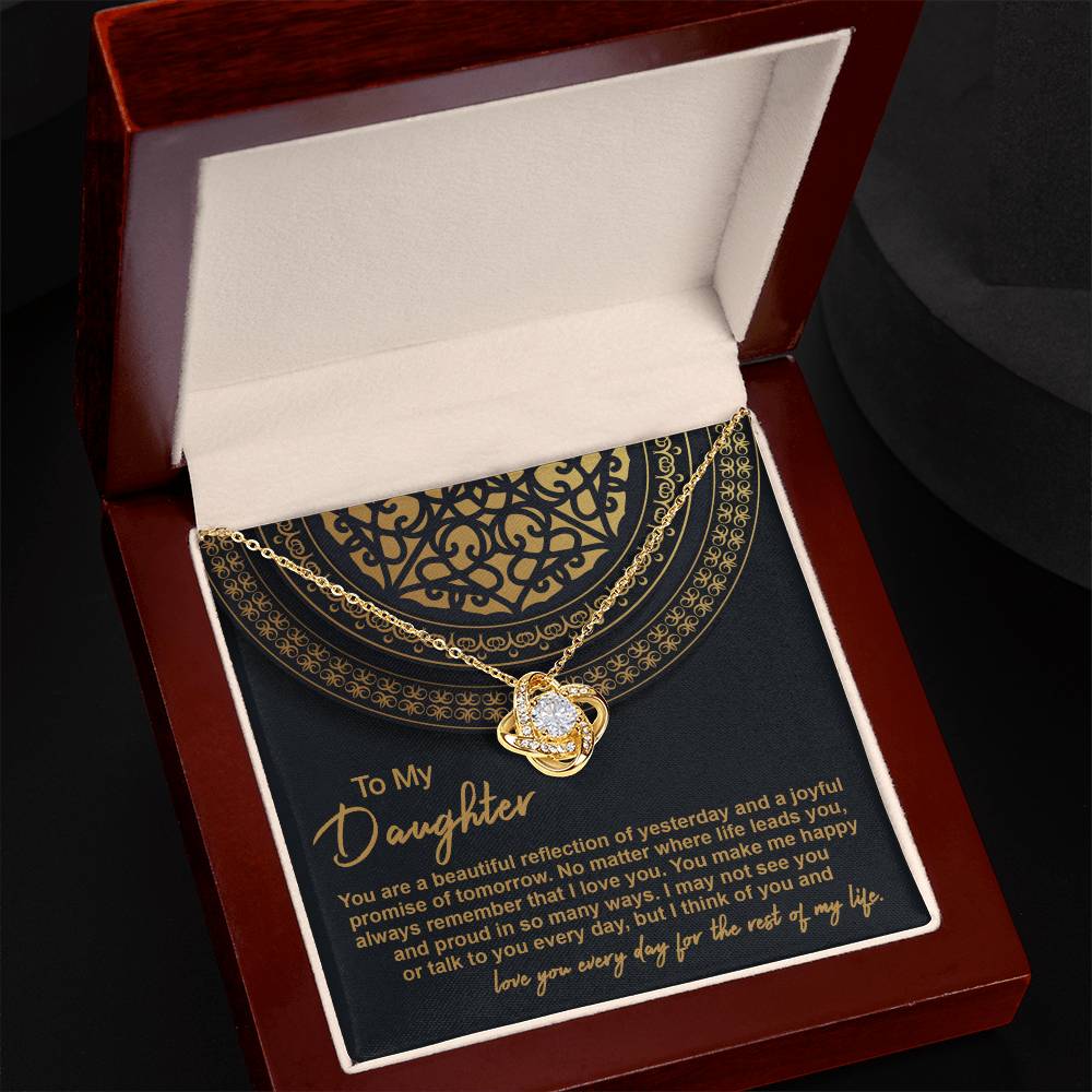 Daughter - Beautiful Reflection - Love Knot Necklace