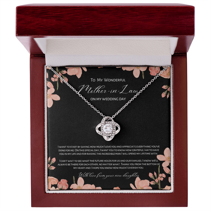 Mother Of The Groom - Love Knot Necklace - To My Wonderful Mother-In-Law
