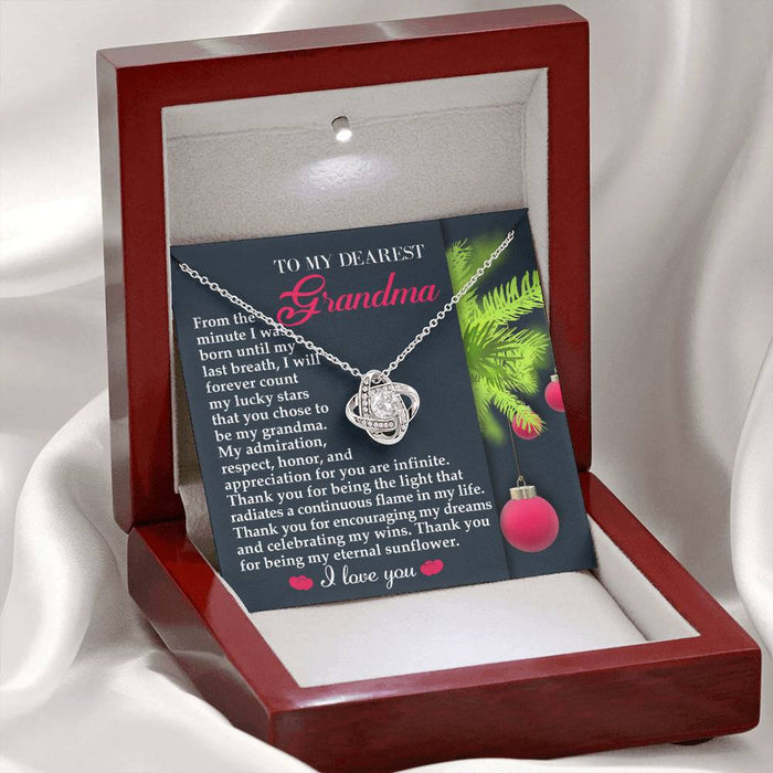 Grandma - Eternal Sunflower - Love Knot Necklace