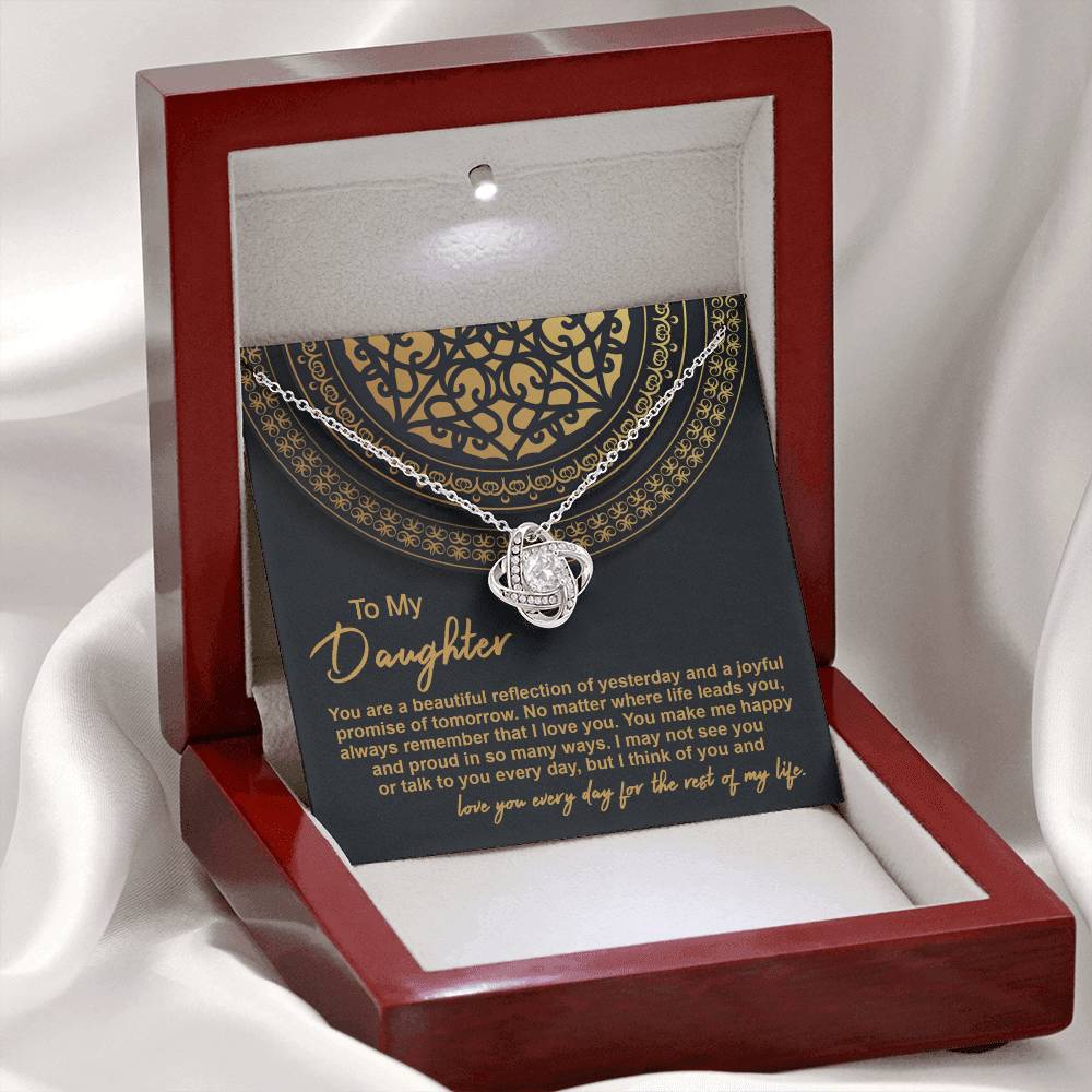Daughter - Beautiful Reflection - Love Knot Necklace