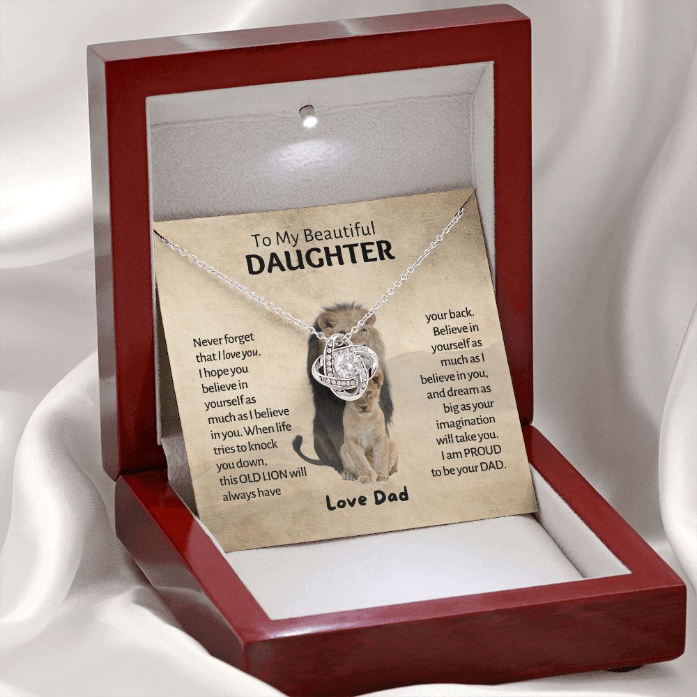 My Beautiful Daughter - Old Lion - Love Knot Necklace