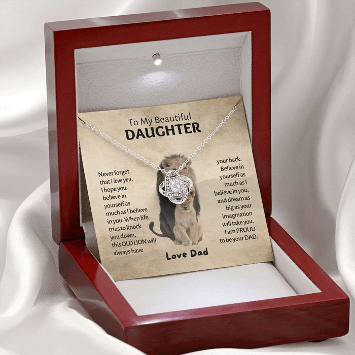 My Beautiful Daughter - Old Lion - Love Knot Necklace