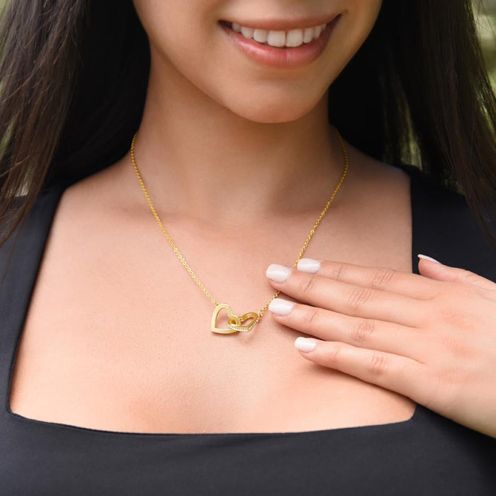 My Daughter - Love Mom - Braver, Stronger - Interlocked Design Necklace