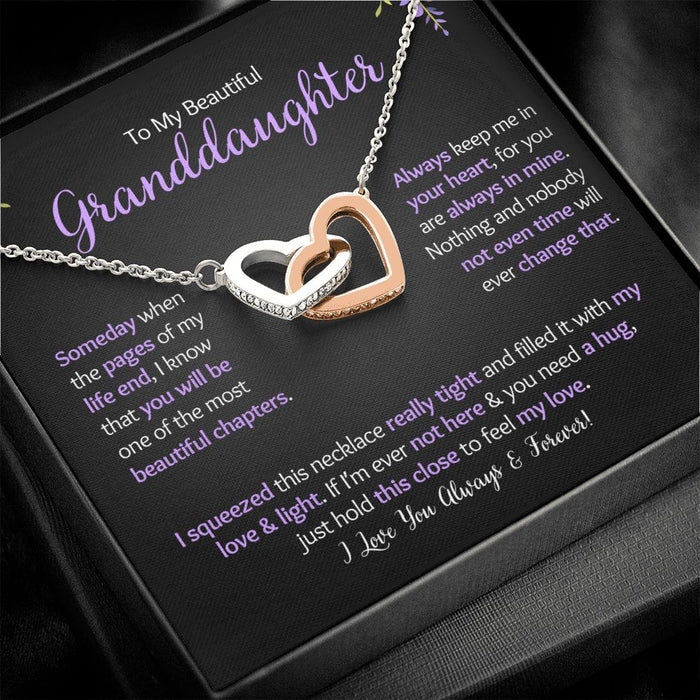 My Beautiful Granddaughter - Love & Light - Interlocking Hearts