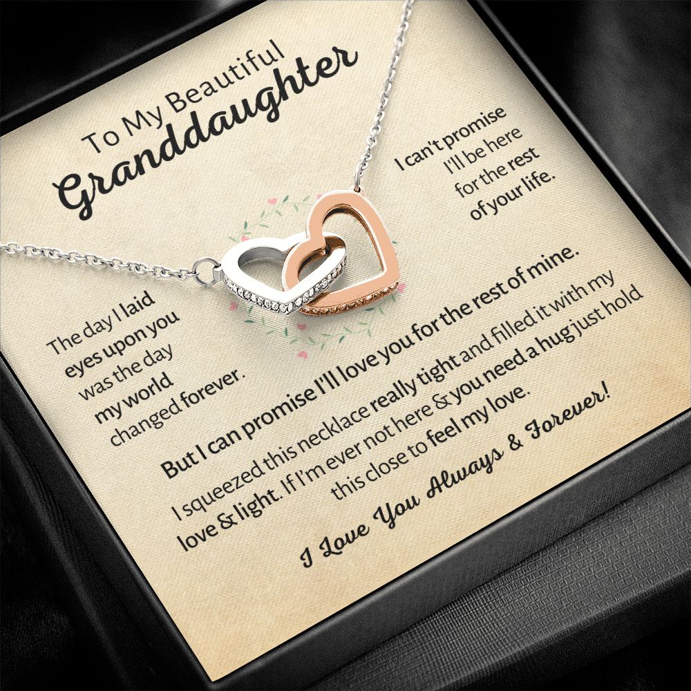 My Beautiful Granddaughter - Love & Light - Interlocking Hearts