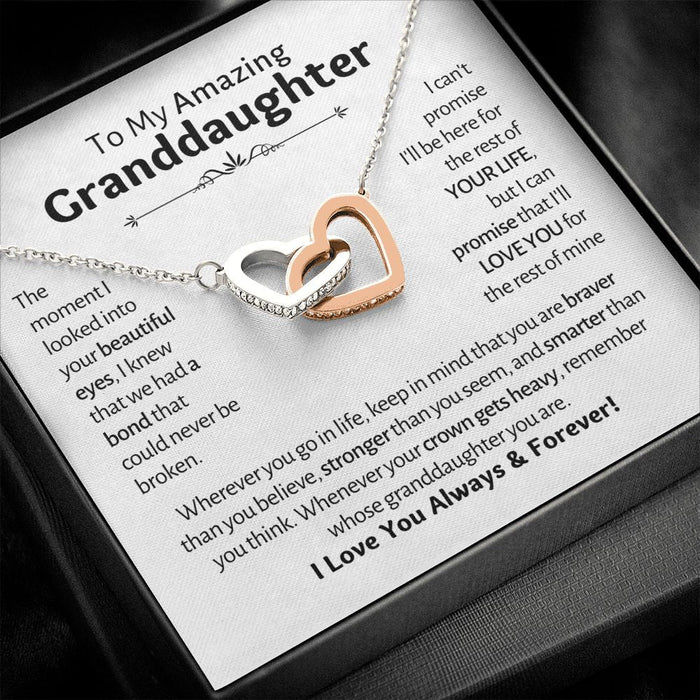 My Amazing Granddaughter - Braver - Interlocking Hearts