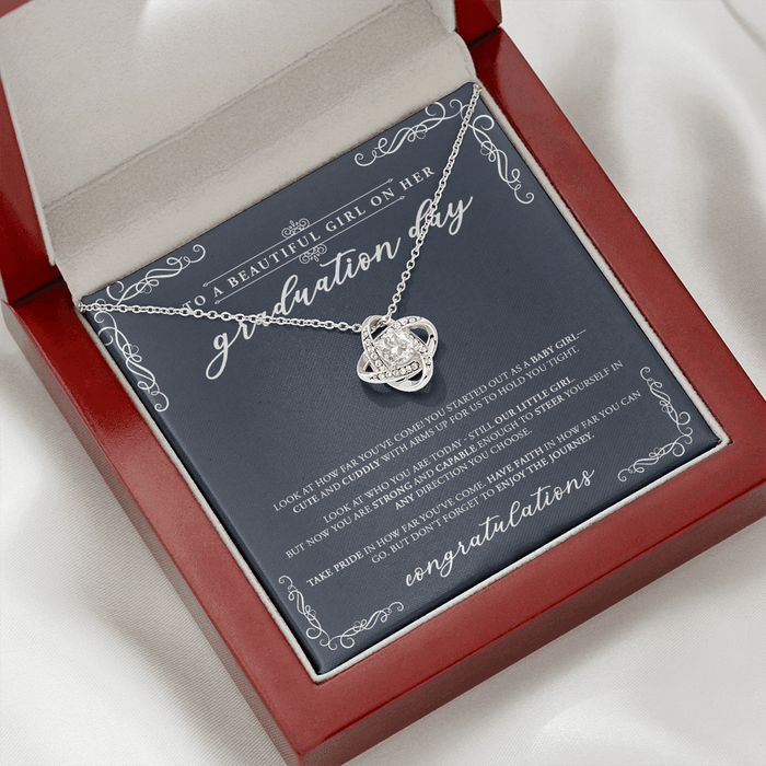 To A Beautiful Girl On Her Graduation Day - Love Knot Necklace