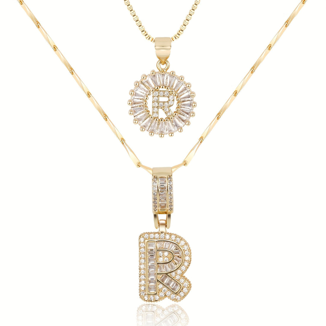 Olivia 14k Diamond Letter Initial Necklaces