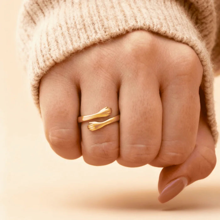 Gold Hug Ring for Granddaughter